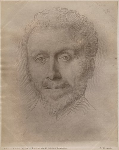 Leonce Benedite、1899年（紙のシルバーポイント） 作： Alphonse Legros